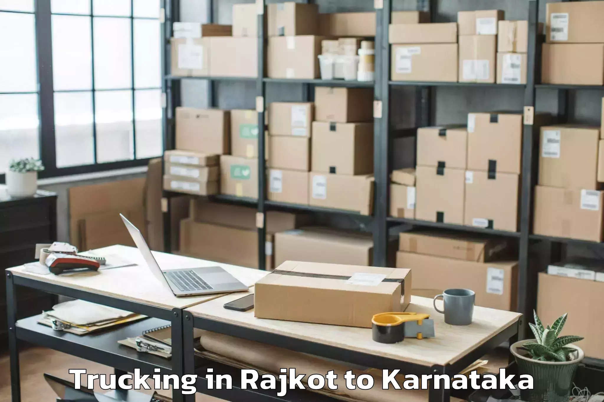 Book Rajkot to Harkur Proper Trucking Online